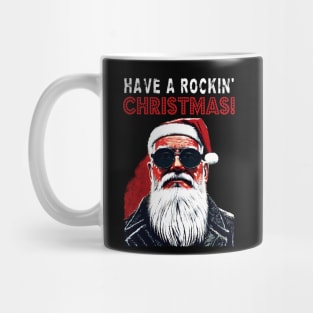 Rockin' Santa with text Mug